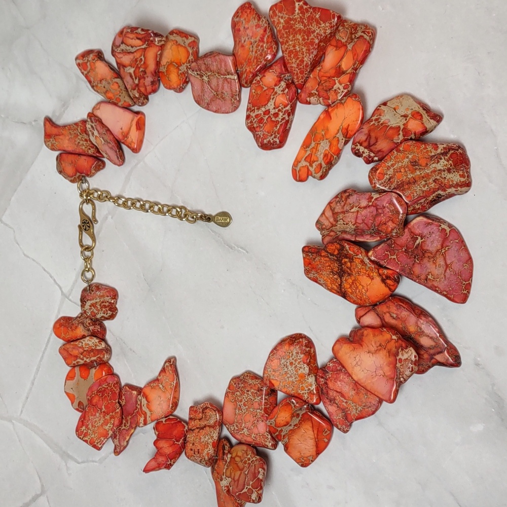 Barse Sea Sediment Jasper Slab Necklace